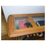 Elegant Wood and Glass Sofa/Entry Table