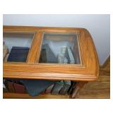 Elegant Wood and Glass Sofa/Entry Table