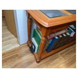 Elegant Wood and Glass Sofa/Entry Table