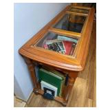 Elegant Wood and Glass Sofa/Entry Table