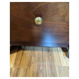 Stunning Walnut Colored End Table with Drawer