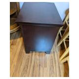 Stunning Walnut Colored End Table with Drawer
