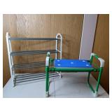 Four Tier Shoe Shelf and Garden Kneeler/Stool