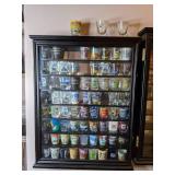 Pair of Shadowboxes with Souvenir Shotglass Collection