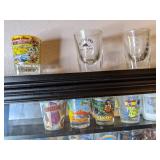 Pair of Shadowboxes with Souvenir Shotglass Collection