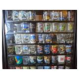 Pair of Shadowboxes with Souvenir Shotglass Collection