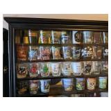 Pair of Shadowboxes with Souvenir Shotglass Collection