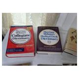 Lot of Books/Magazines: Merriam-Webster Dictionaries, Chicken Soup for the Soul, Life Princess Diana, Elvis Album, Thimble Americana, and More