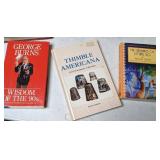 Lot of Books/Magazines: Merriam-Webster Dictionaries, Chicken Soup for the Soul, Life Princess Diana, Elvis Album, Thimble Americana, and More