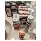 Bathroom Items: Tub and Shower Cleaner, Soap, Shampoo, Hair Dye, Medicines, and More!