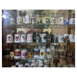 Collectible Thimble and Glass Display Case
