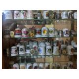Collectible Thimble and Glass Display Case