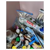 Mixed Lot: Bird Feeder, Painting Supplies, and Flower Spray
