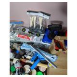 Mixed Lot: Bird Feeder, Painting Supplies, and Flower Spray