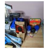 Mixed Lot: Bird Feeder, Painting Supplies, and Flower Spray
