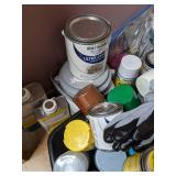 Mixed Lot: Bird Feeder, Painting Supplies, and Flower Spray