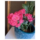Beautiful Artificial Plant with Turquoise Planter