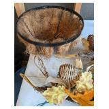 Fall Decor, Plant Stand, and Hanging Baskets