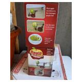Erdmann Schlegelmilch Suhl Prussia Salt Shaker, Round Wall Clock, Pressure Cooker, Apple Peeler, and Garden Decor/Pots