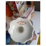 Erdmann Schlegelmilch Suhl Prussia Salt Shaker, Round Wall Clock, Pressure Cooker, Apple Peeler, and Garden Decor/Pots