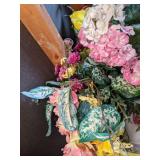 Large Assortment of Faux Plants and Planters