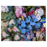 Large Assortment of Faux Plants and Planters