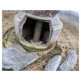 Adorable Lot of 2 Concrete Birdbaths
