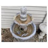 Adorable Lot of 2 Concrete Birdbaths