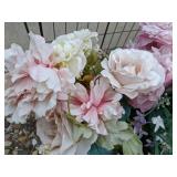Lot of Four Outdoor Planters with Artificial Floral Arrangements