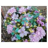 Lot of Four Outdoor Planters with Artificial Floral Arrangements