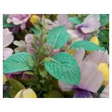 Lot of Four Outdoor Planters with Artificial Floral Arrangements