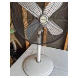 Tall White Adjustable Fan