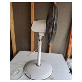 Tall White Adjustable Fan