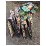 Set of (2) Patio Lounge Chairs with Cushions