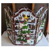 Set of (2) 35" Metal Christmas Fireplace Screens