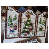 Set of (2) 35" Metal Christmas Fireplace Screens