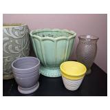 Gorgeous Assortment of 8 Ceramic and Glass Plant Pots/Vases