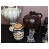 Decorative Lot: Vases, Tissue Box Cover, Candle Holders, and More