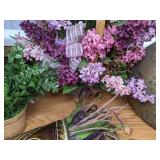 Lot of 5 Artificial Floral Arrangements in Pots/Planters