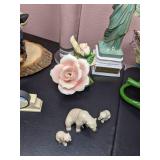 Array of Decorative Figurines: Patriotic, Romantic, Whimsical