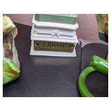 Array of Decorative Figurines: Patriotic, Romantic, Whimsical