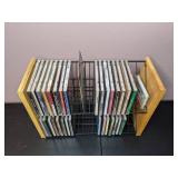 Compact Wire & Wood CD Stand with CDs