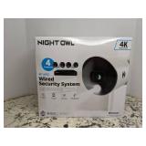 Brand New Night Owl Bluetooth 4 Channel 4K Wired DVR 4 Wired Light Cameras & 1TB HDD