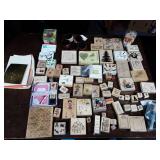 Large Variety Of Rubber Stamps, Ink Pads & Related