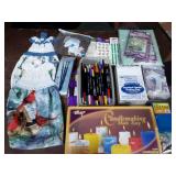 Lot Of Crafting Items-Marry Le Plume Pens, Candlemaking, Paper & Embellishments