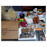 Lot Of New Halloween Decor, Pumpkin Wagon, Stickers, Candles, Misc