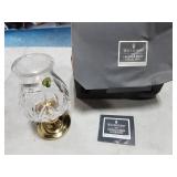 Waterford Crystal & Brass Candle Holder