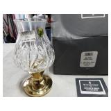 Waterford Crystal & Brass Candle Holder
