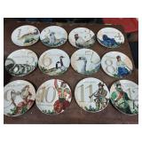 8" Stone Ware Christmas Plates-"12 Days Of Christmas"