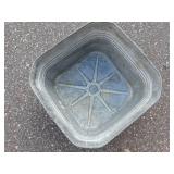 Galvanized Wash Tub 21x21 Square With Handles